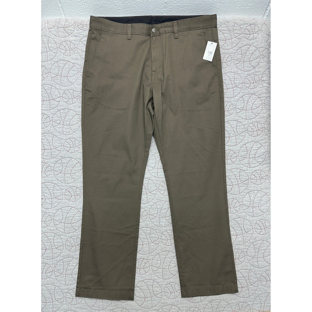 Volcom Vmonty Pant Mushroom Brown Straight Leg Chino / Mens 38